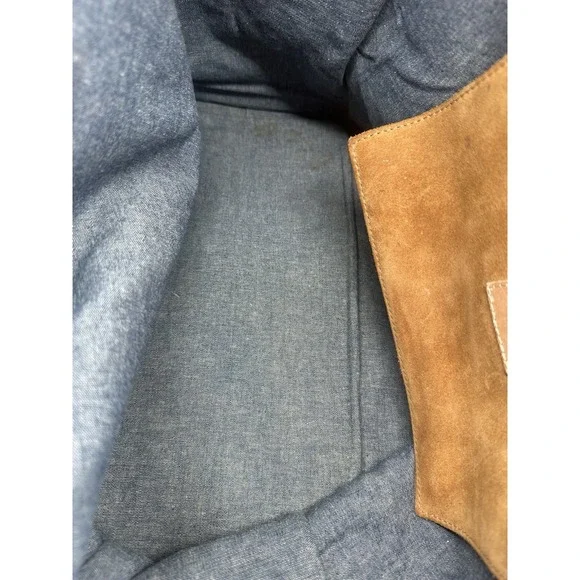 Clare V. Suede Brown Simple Tote Shoulder Bag - Picture 10 of 11